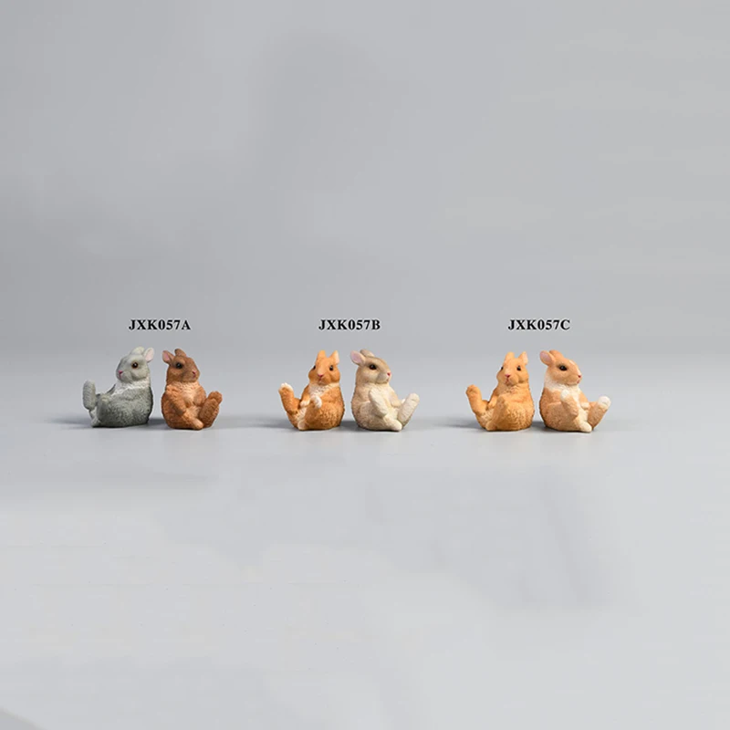 

JXK Jxk057 1/6 Scale Pygmy Rabbit Mini Pet Resin Home Car Scene Accessories Animal Model For 12 Inch Action Figure Doll Toys