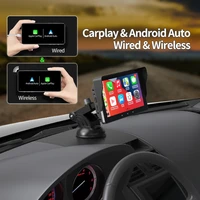 carplay 7inch portable monitor wireless carplay wireless android auto ips hd bluetooth car display universal multimedia player