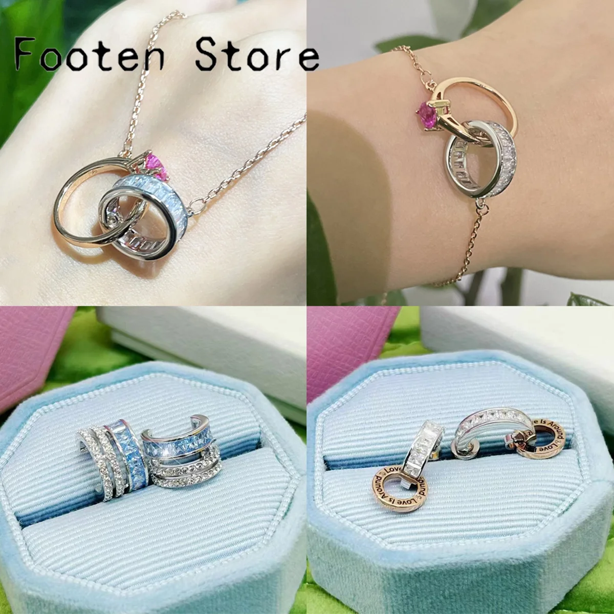 Оригинальный новый тренд 2024 изящный комплект украшений очаровательный розовый