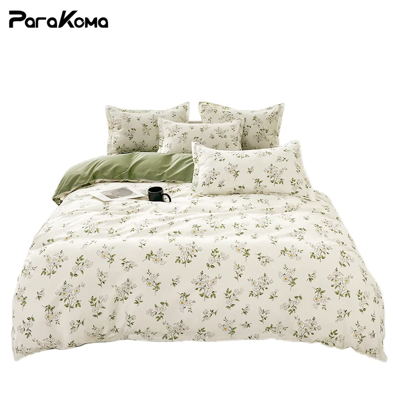 

Cotton Bedding Set 3/4 Pcs Soft Fresh Cartoon Brushed Comforter Cover Including Duvet Cover Pillowcase Sheets 200x230