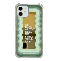 fashionable back mirror english frame case for iphone 13 pro max back phone cover for 12 11 pro x xs xr 8 7 plus se 2020 capa