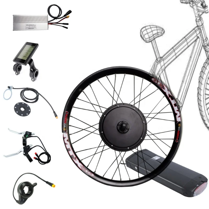 Waterproof ce 48v 1000w electric bike bicycle conversion kit with 1000w bettery