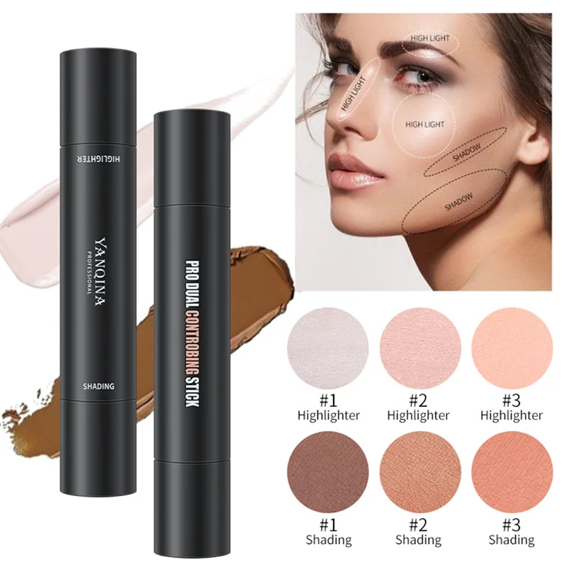 

Face Bronzer Highlighter Stick Cream Marca Texto Highliter Contouring Palette Iluminador Bronzeador Corporal Contorno Maquillage