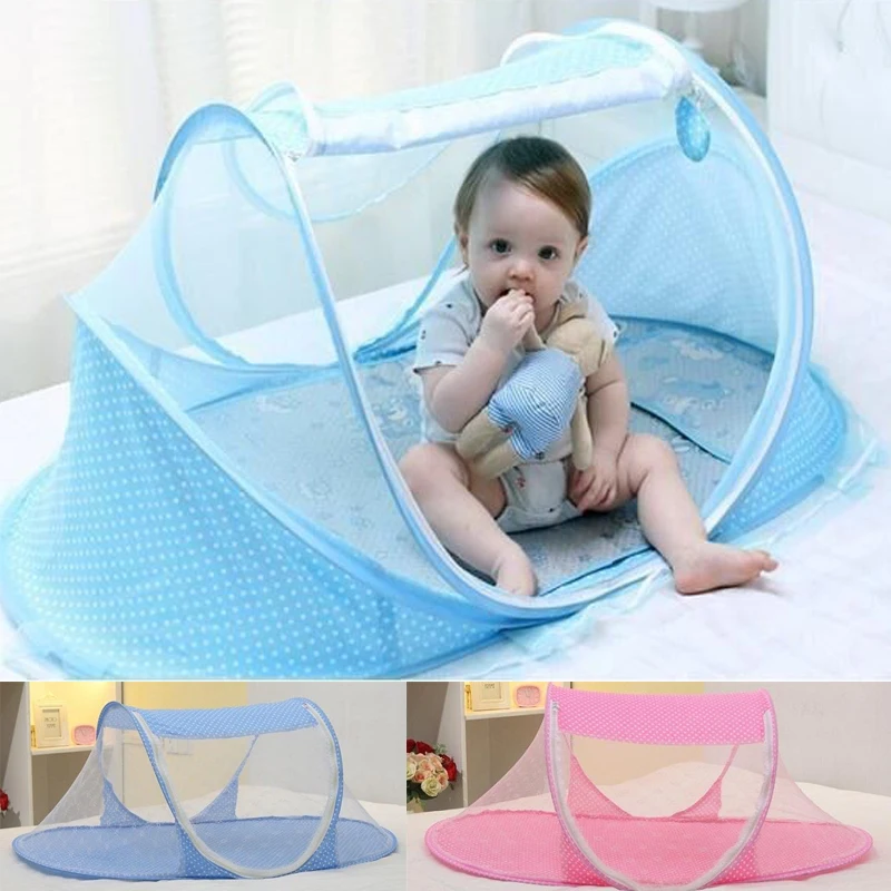 ZK40 Portable Foldable Baby Newborn Sleeping Bed Travel Baby Mosquito Net Travel Tent Baby Zipper Mosquito Net