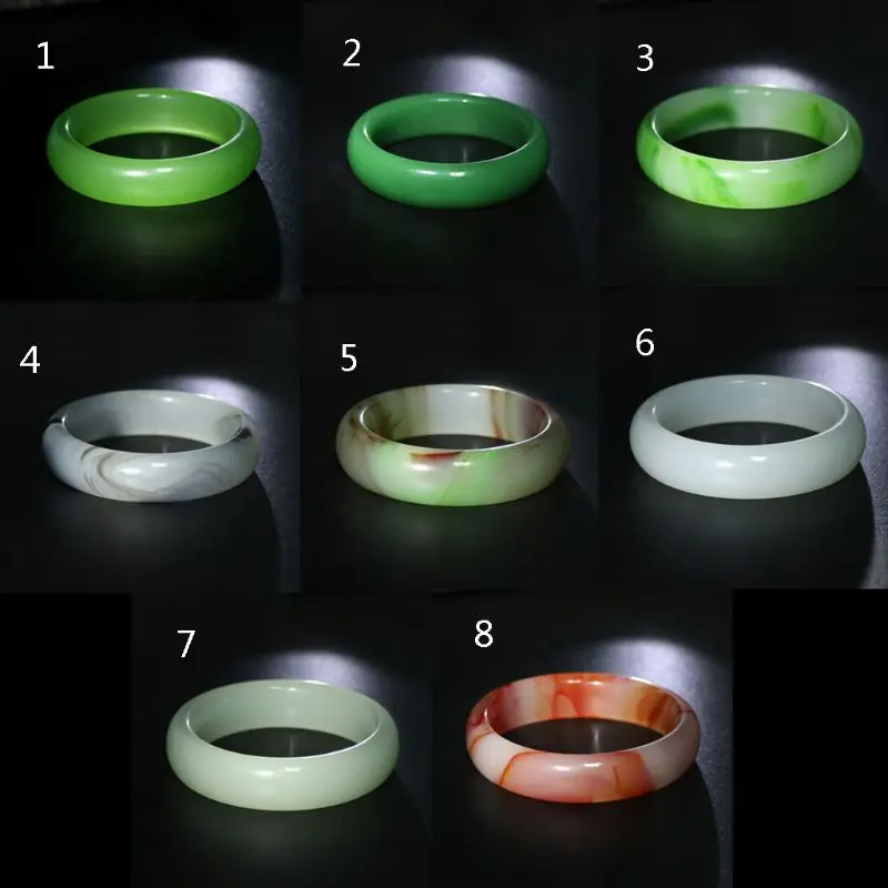 

Vintage Green Bracelet Imitation Jade Chunky Bangle All-match for Grandmother