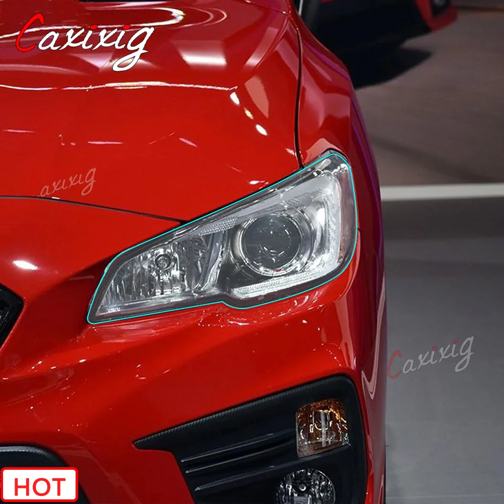 Аксессуары для Subaru WRX 2015-on, 2 шт., защитная пленка для автомобильных фар, лампы для восстановления дыма, черно-прозрачная наклейка из ТПУ