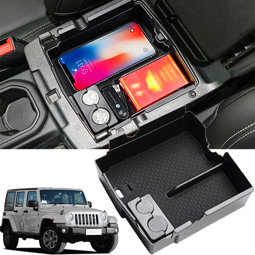 Центральный подлокотник ящик для хранения Jeep Wrangler JL 2018 2019 2020 2021 2022 аксессуары
