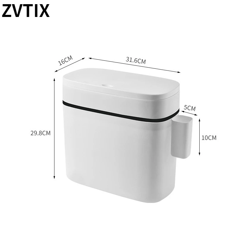 12l Large Capacity Multifunctional Bathroom Trash Can With Cleaning Brush Kitchen Bathroom Accessories Dust Bin Garbage Cans New