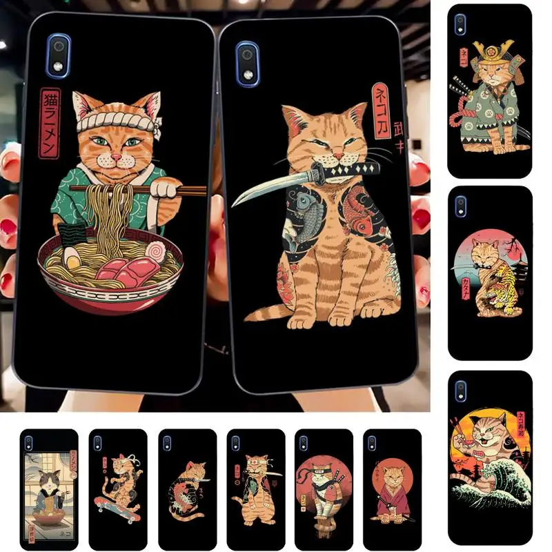 

Neko Ramen Japan Cat Anime Phone Case for Samsung A51 01 50 71 21S 70 31 40 30 10 20 S E 11 91 A7 A8 2018