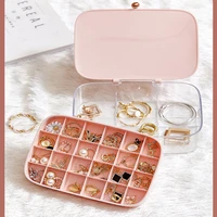 2022 newly 30 grids sealed jewelry storage box protable multi layer necklace case nail art accessories diamond jewelry organizer