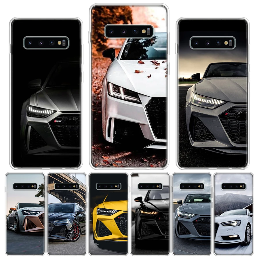 Супер автомобиль для A-Audis женский спортивный силиконовый телефонный чехол Samsung