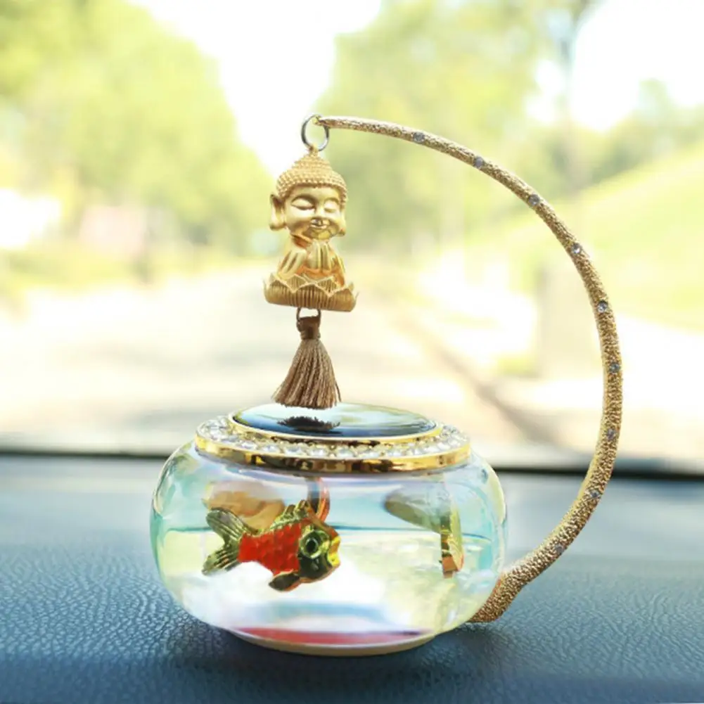 

Car Air Freshener Solar Energy Long-lasting Rotating Interior Dashboard Car Buddha Ornament for SUV