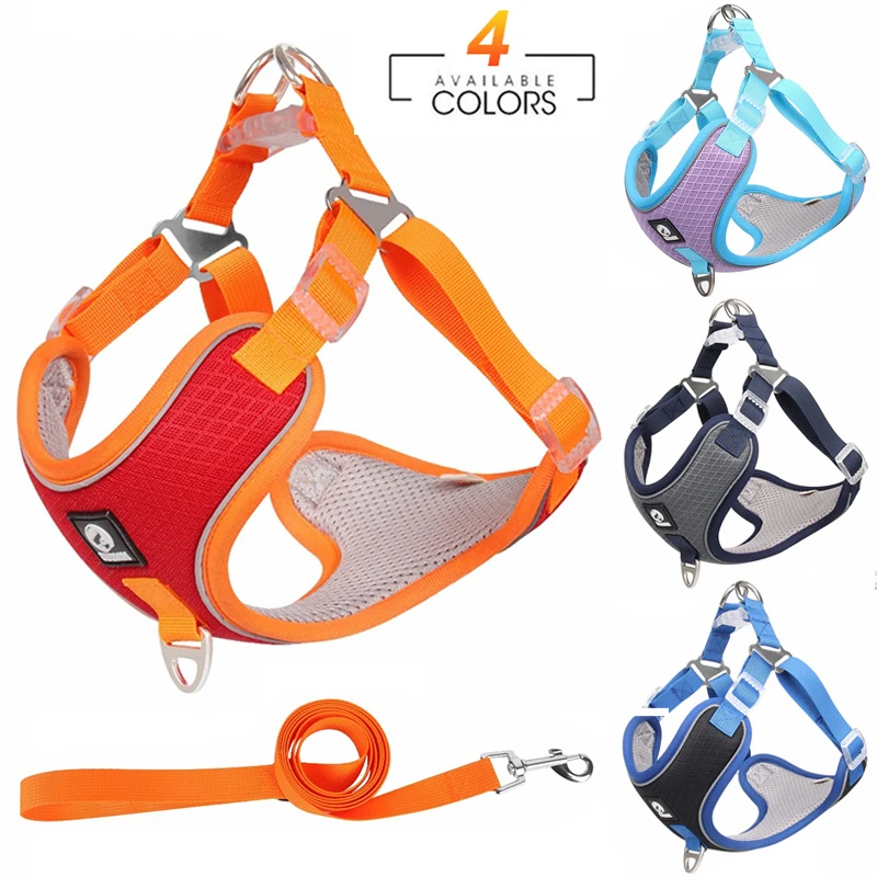 

Pet Reflective Dog Harness No Pull Adjustable Medium Large Naughty Dog Vest Safety Vehicular Lead Walking Running