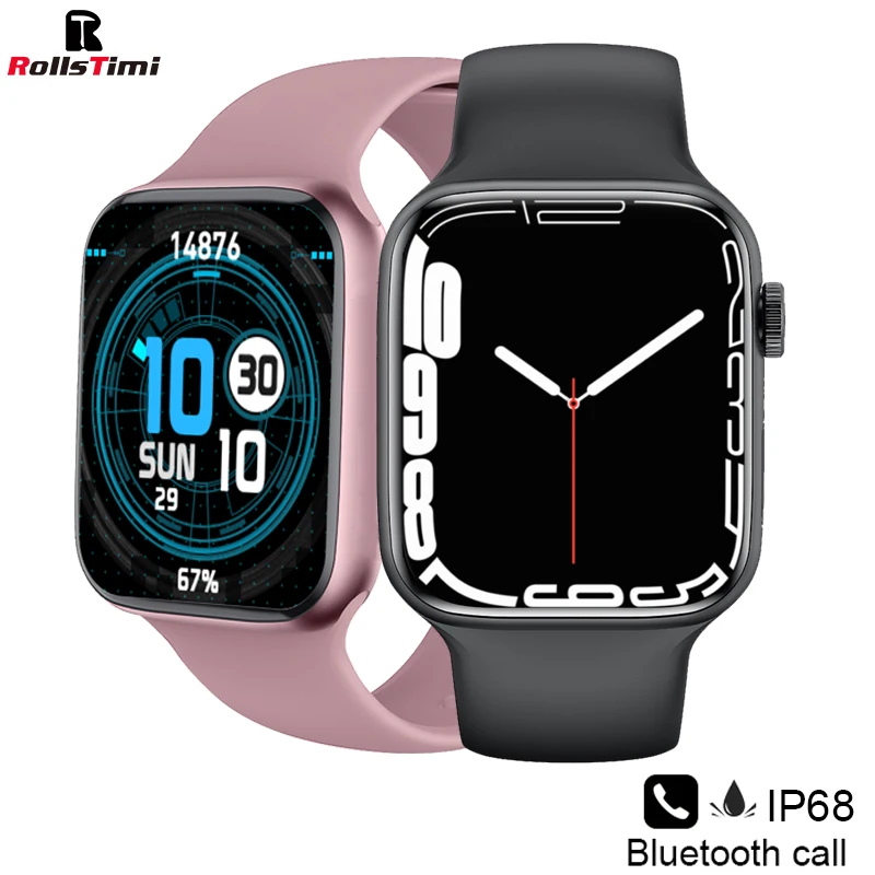 

Rollstimi Smartwatch NFC Bluetooth Call Custom Dials Smart Watch Men Women 2022 Wireless Charger Voice Assistant for IOS Android