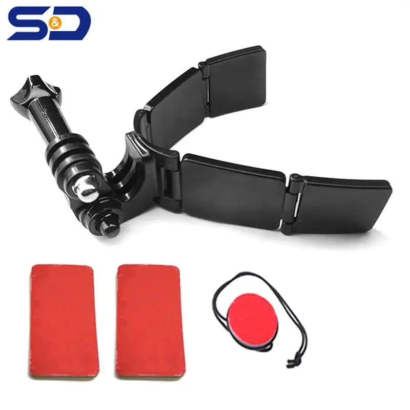 

Full Face Helmet Chin Mount Holder for Hero 11 10 9 8 7 DJI Insta360 Camera Strap Flodable Front Chin Mount Accessory