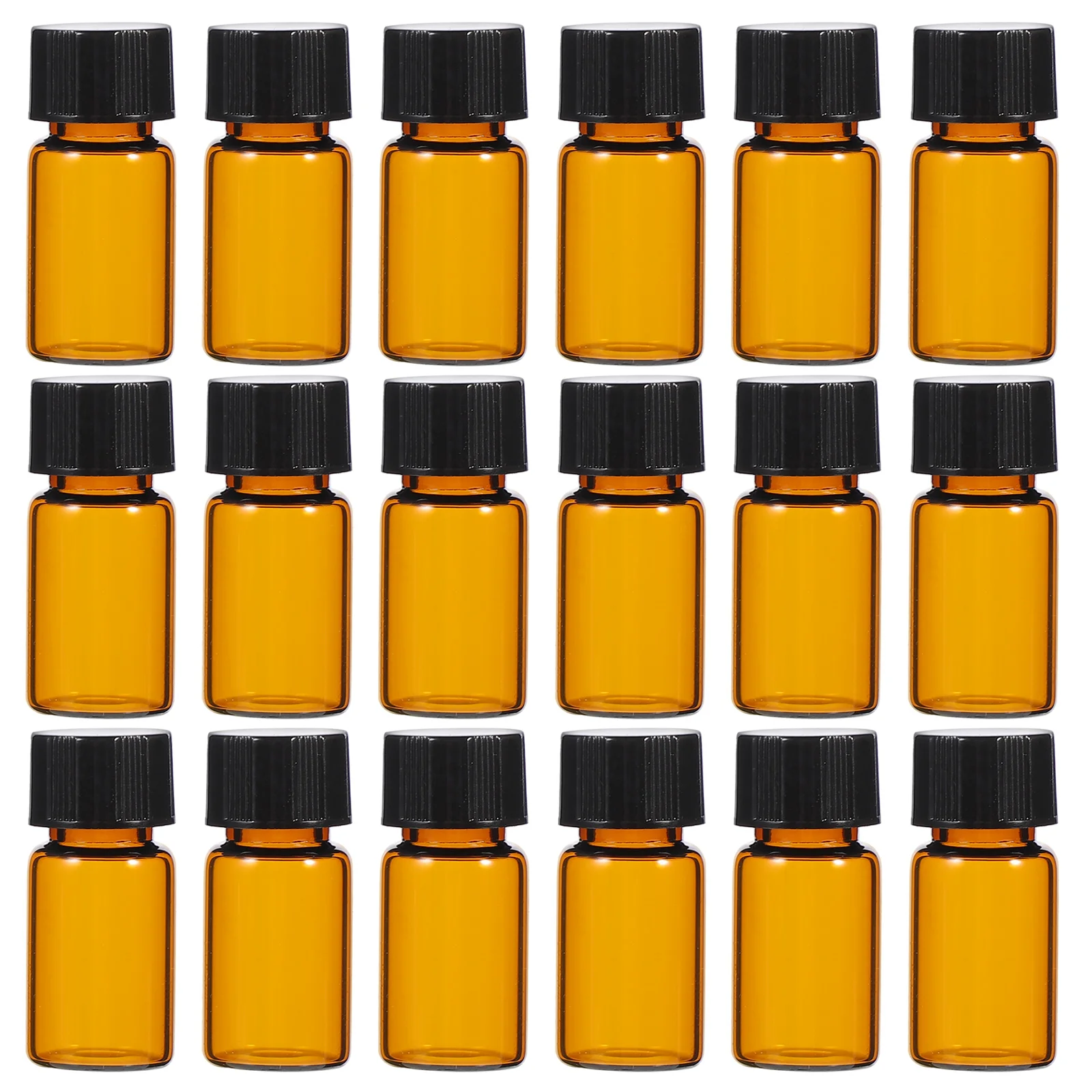 

100 Pcs Vial Essential Oil Bottles Air Tight Seal Bottles Wide Mouth Herbal Medicine Bottle Glass Vanilla Bottles