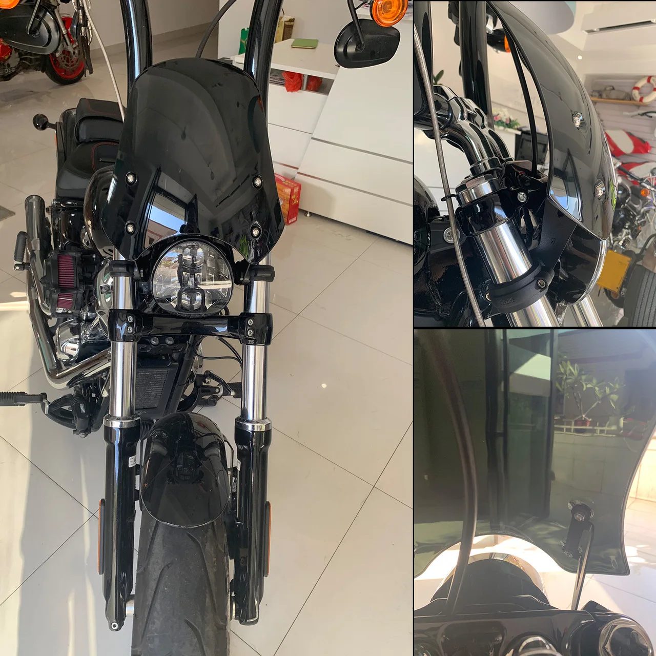 Лобовое стекло для мотоцикла Harley FXST Softail 05-11 FXSTB FXSTC FXSTD 01-07 FXS Blackline 11-13 FXDB 06-19 FXDL 96-18 -