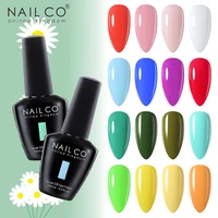 nailco gel nail polish 15ml spring green red pink colors series uvled glitter nails gel diy nail art manicure set top new year