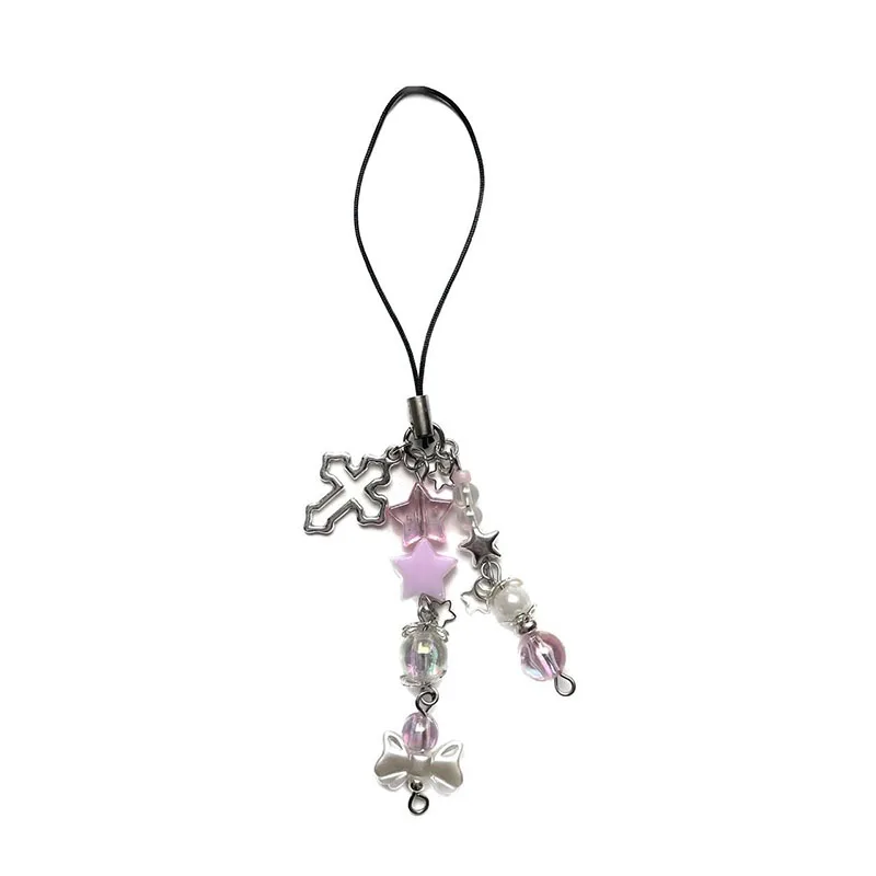 

Брелок для ключей Coquette phone charm + Крест charm ручной работы