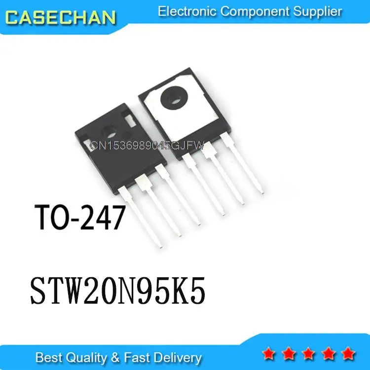 

10PCS New and Original 20N95K5 STW20N90K5 20N90K5 TO-247 20A 900V STW20N95K5