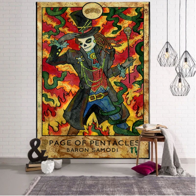 Гобелен Таро для украшения дома настенный гобелен в стиле хиппи богемное