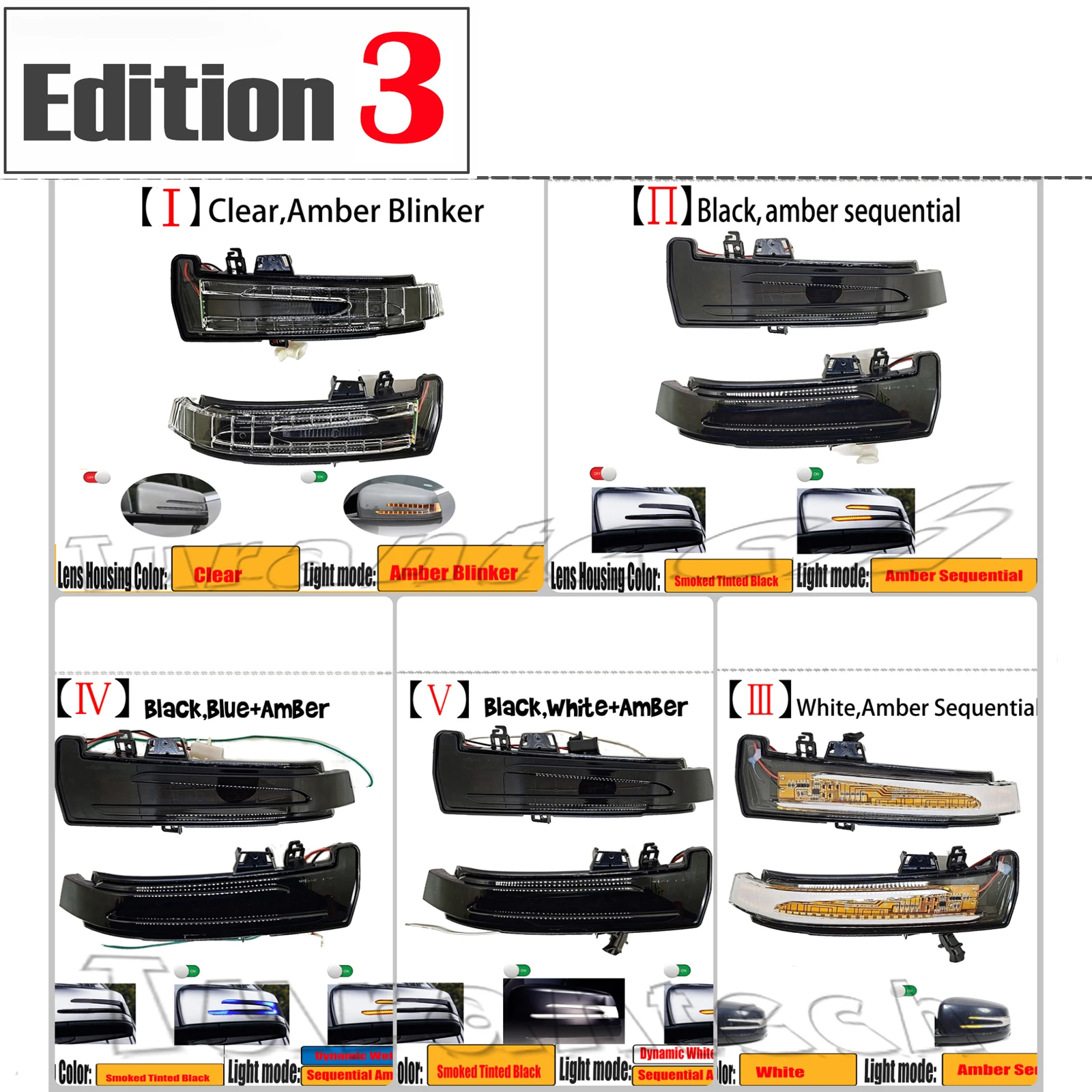 2 шт. указатель поворота для Mercedes-Benz S Class S280 S300 S350 S400 S500 S550 S600 S63 S65 AMG Янтарная крышка