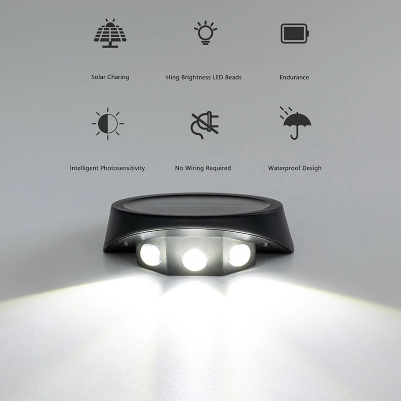 ABHG Солнечные уличные фонари Бытовые садовые Настенные светильники Лестничные