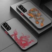 a52s 5g case for samsung s21 plus s22 note 20 ultra galaxy a32 4g s20 fe a53 a33 a73 a52 a23 a72 a71 a13 a33 5g red dragon cover
