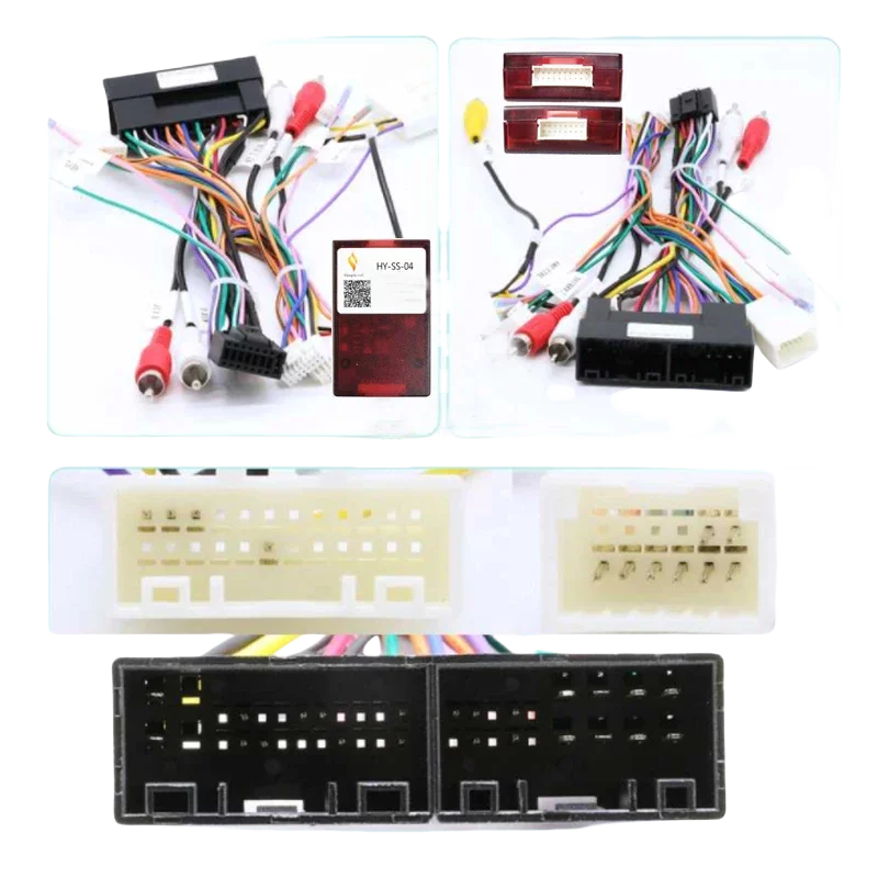 Фото Декодер Canbus Box HY-SS-04 для Hyundai Santa/SantaFe/IX45, жгут проводов, кабель питания Android для автомобильного радио, мультимедиа №3