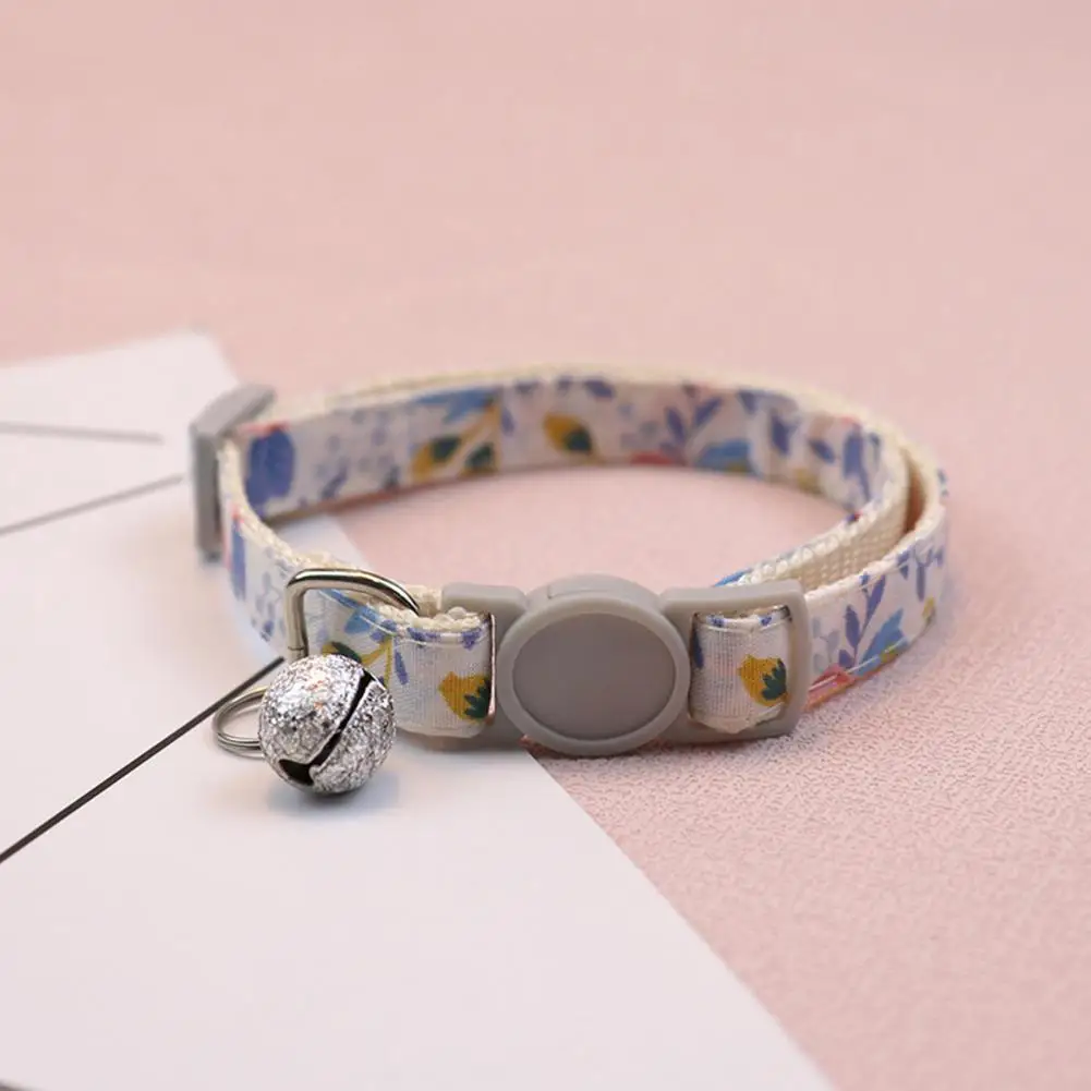

Kitty Collars Beautiful Soft Attractive Floral Pattern Bell Pet Necklace for Puppy Shop Dog Collar Cat Collar