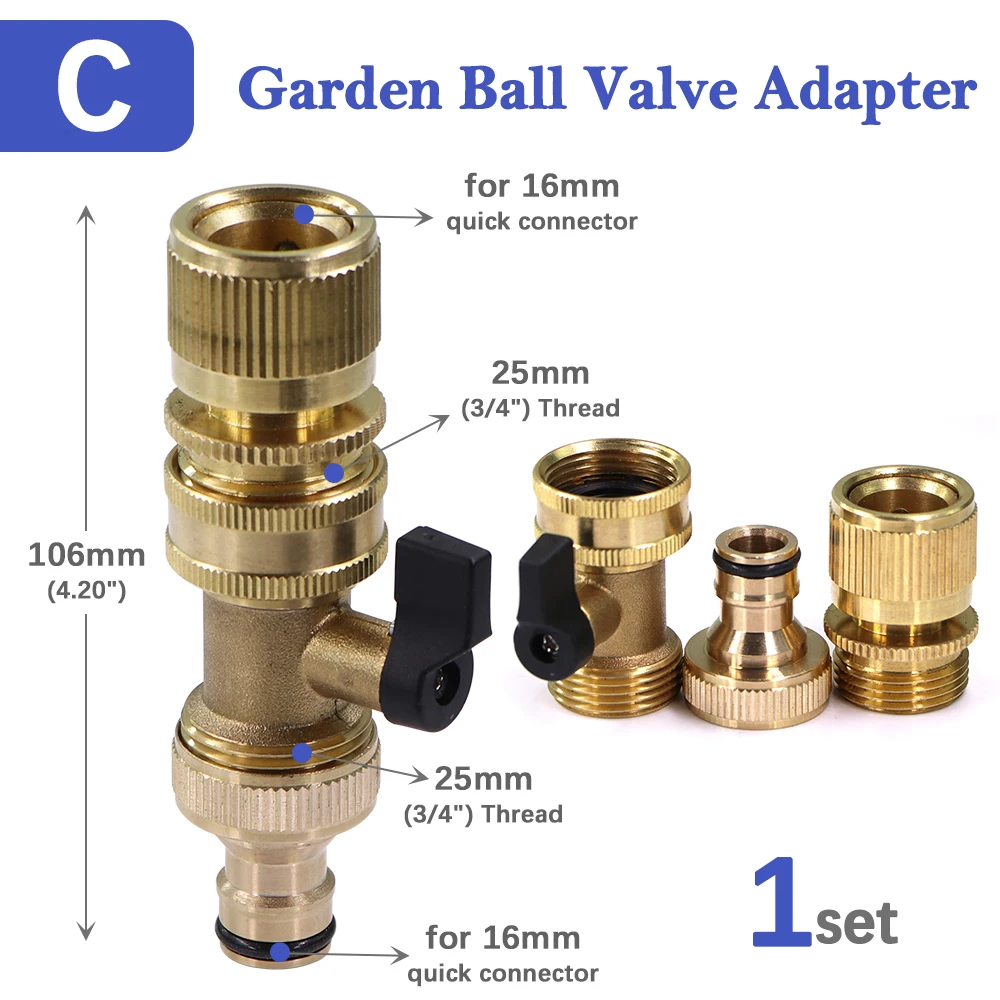 

Металлический соединитель для шланга MUCIAKIE 3/4", 16 мм