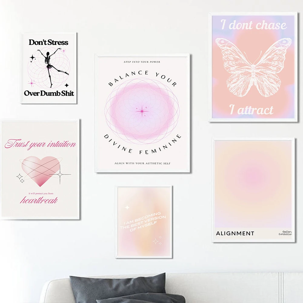 Винтажный открытый градиентный художественный плакат и принты закон