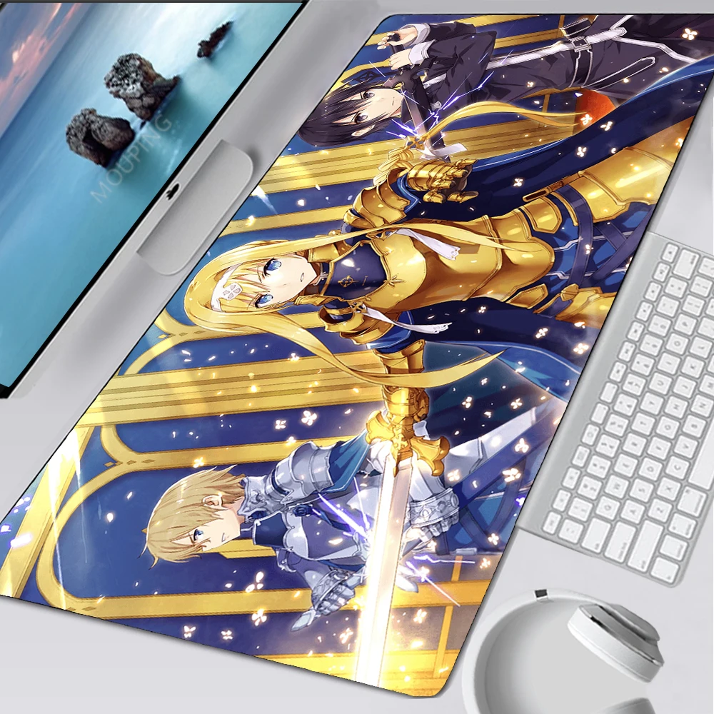 

Sword Art Online Mouse Pad Anime Japan Deskmat Mouse Mats Free Shipping Extra Large Mousepad Custom Cost-effective Lock Edge Mat