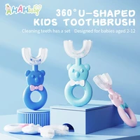 children toothbrush 360 %c2%b0 u shaped baby toothbrush silicone infant toothbrushteeth care for toddlers 2 12 y oral cleaning brush