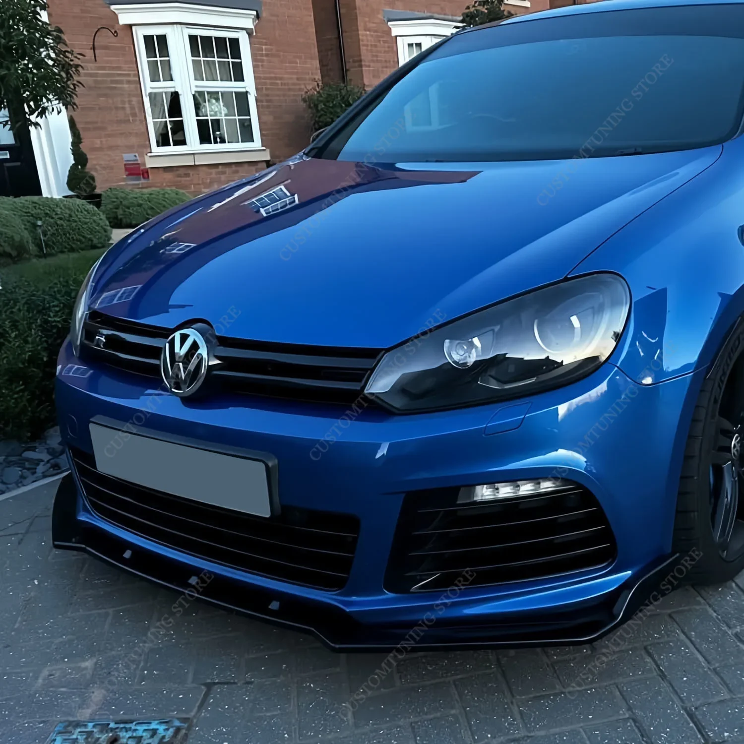 3 шт. глянцевый черный передний бампер спойлер разделитель диффузор для Volkswagen Golf