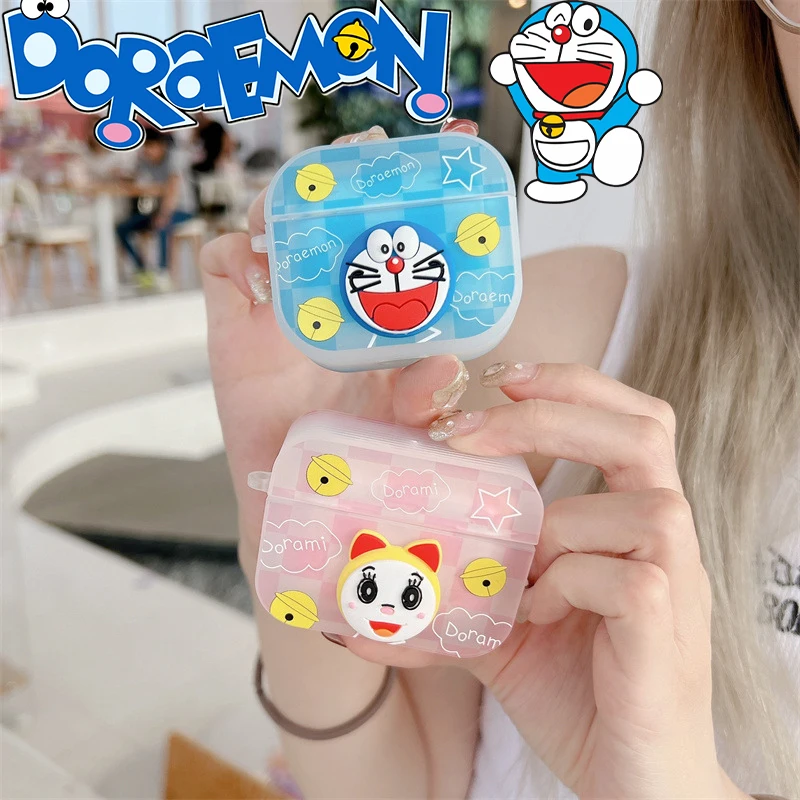 Doraemon Симпатичные Dorami чехол для Apple Airpods 1 2 3 Pro2 беспроводные Bluetooth-наушники с мягкой защитой от падения