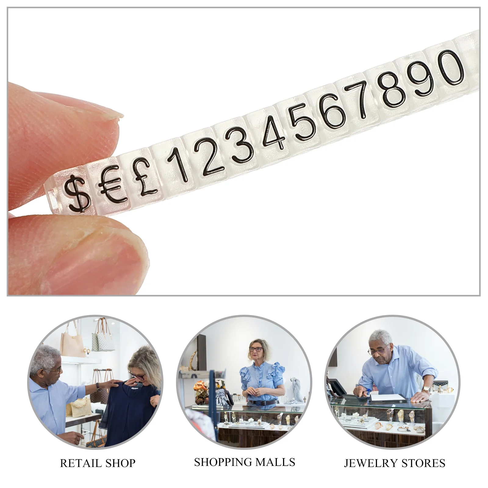 

20 Pcs Mini Fridge Stand Price Tag Tags Block Display Number Cube Jewelry Blocks