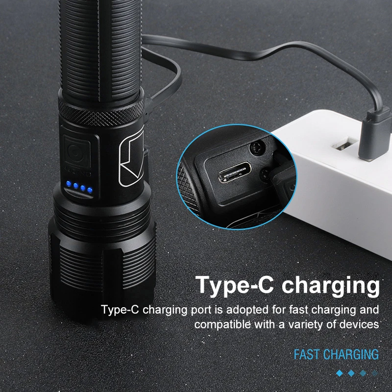 

Супер яркий фонарик XHP50, USB фонарик, фонарики, 5 режимов, водонепроницаемый дисплей питания, для кемпинга, экстренных ситуаций