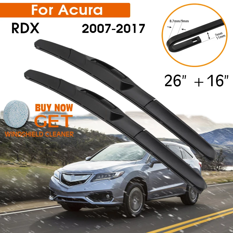 

Автомобильный стеклоочиститель для Acura RDX 2007-2017 лобовое стекло резиновый силиконовый запасной передний стеклоочиститель 26 "+ 16" LHD RHD автомоб...
