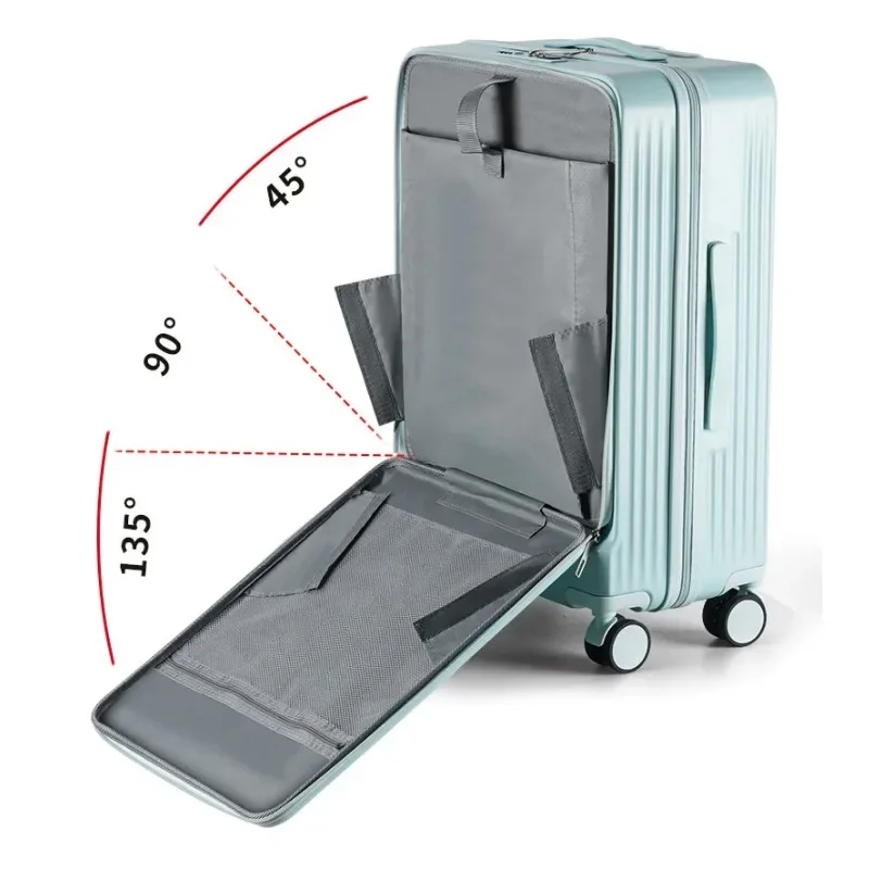 20/26/28 &quotчемодан с передним отверстием сумка для ноутбука багаж USB-подстаканник