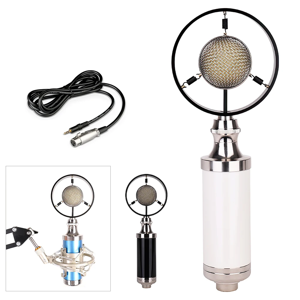 

Профессиональный Ручной конденсаторный микрофон, микрофон с шумоподавлением 20 Гц-20 кГц для записи караоке пения в прямом эфире, портативны...