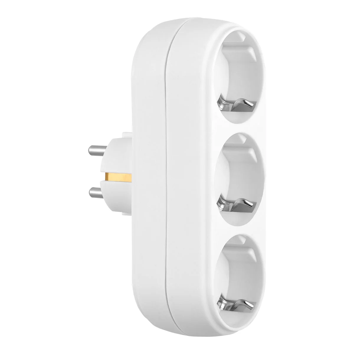 

BESPORTBLE Triple Socket Power Socket Adapter Anti-flame Heat-resistant Socket Panel with EU Plug White