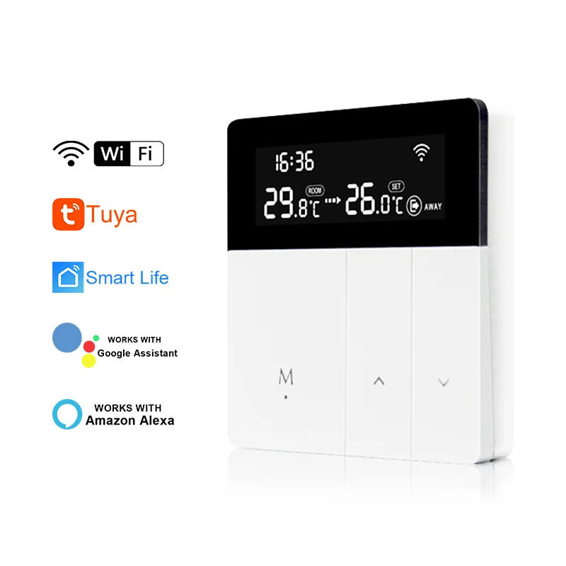 Tuya WiFi Smart Thermostat Electric Floor Heating Water/Gas Boiler Temperature Remote Controller Weekly Programmable |