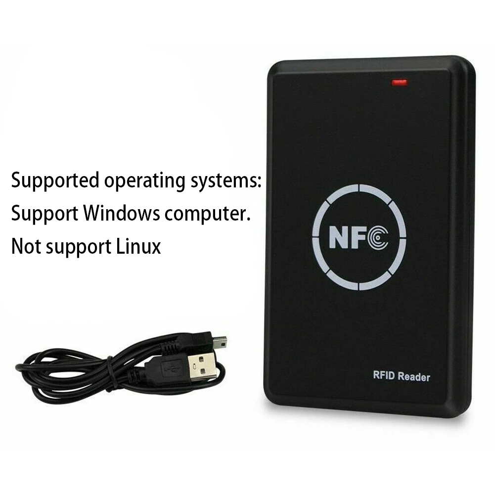 

100% Brand New RFID Duplicator IC Card Reader 108X68X12mm 125KHz Access Card Contactless M1 Card NFC Smart Card