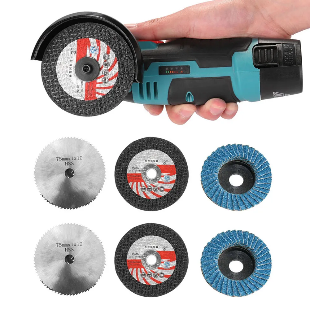 

75mm Diameter 10mm Bore Grinding Disc Multifunction Electric Angle Grinder Attachment HSS Carbite Cutting Polishing Disc