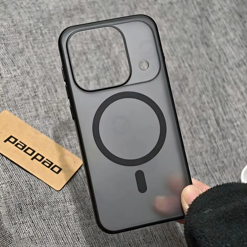Фото Деловой матовый прозрачный силиконовый чехол с магнитной рамкой для Oppo Find X9 Ultra X9s Pro, полупрозрачный акриловый защитный чехол №3