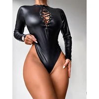 2022 new sexy cosplay bodysuit womens sexy temptation sexy leather gifts black tights