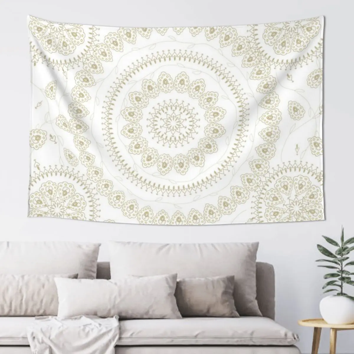 Тан Мандала современный пляжный гобелен в стиле бохо украшения дома Настенный