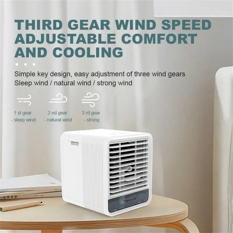 

Mini Portable Air Conditioner Air Cooler LED Air Conditioning Fan Air Purifier Humidifier Table USB Cooling Mist Fan Air Cooler