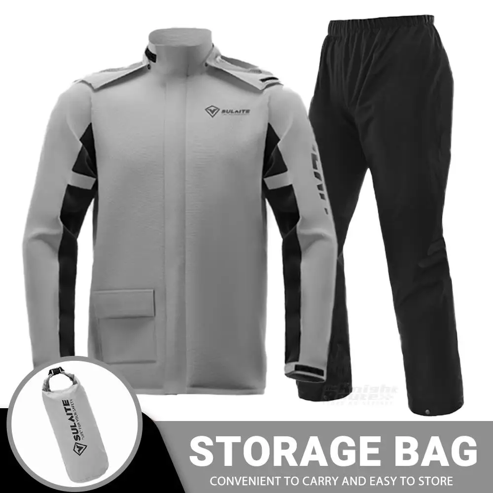 

Мотоциклетный дождевик для мужчин и женщин, дождевик, пальто, дождевик, байкерские брюки, комплект, водонепроницаемый